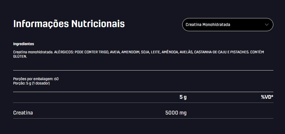 Creatina Dux Monohidratada 300g 100% Pura