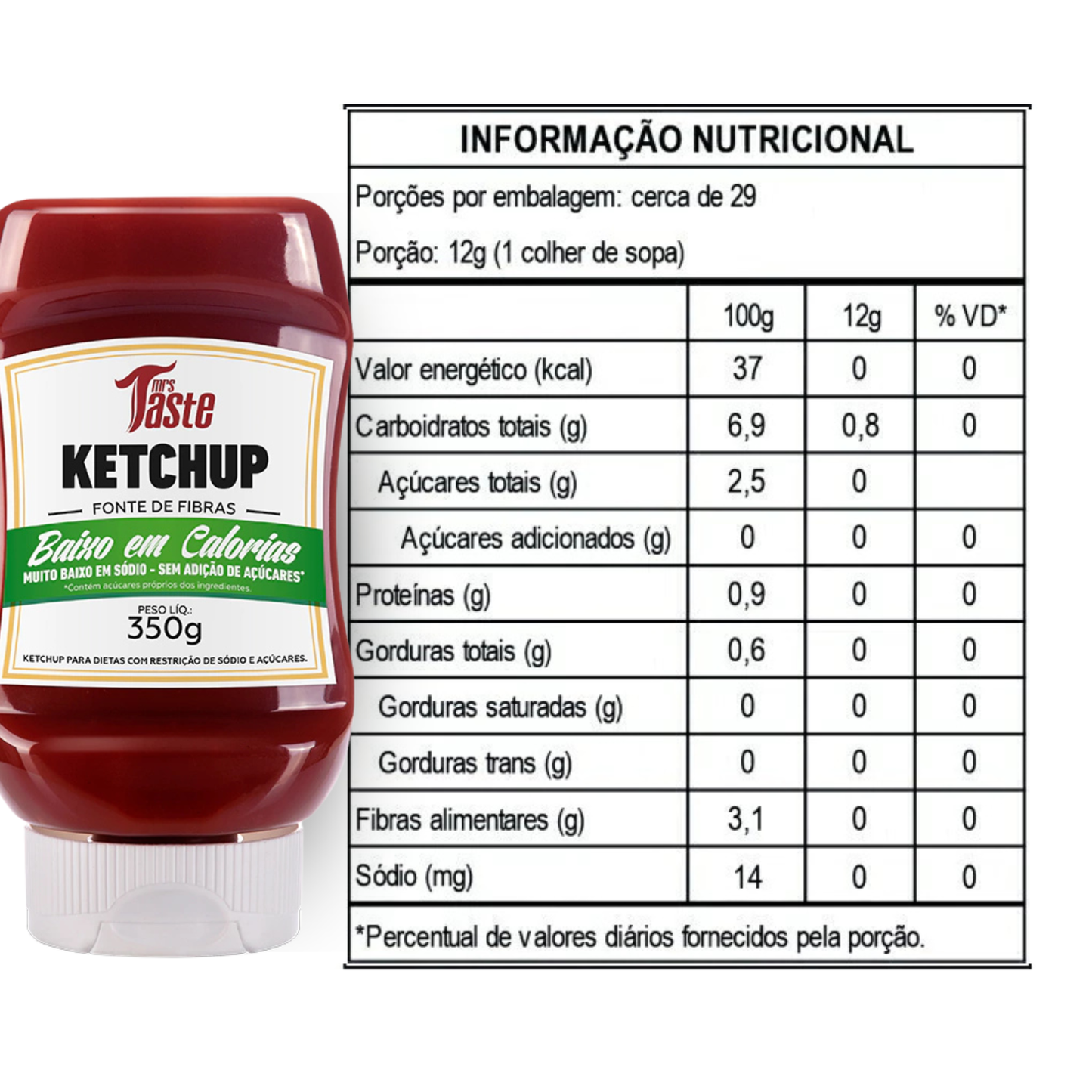 Molho Mrs Taste Ketchup Bisnaga 350g