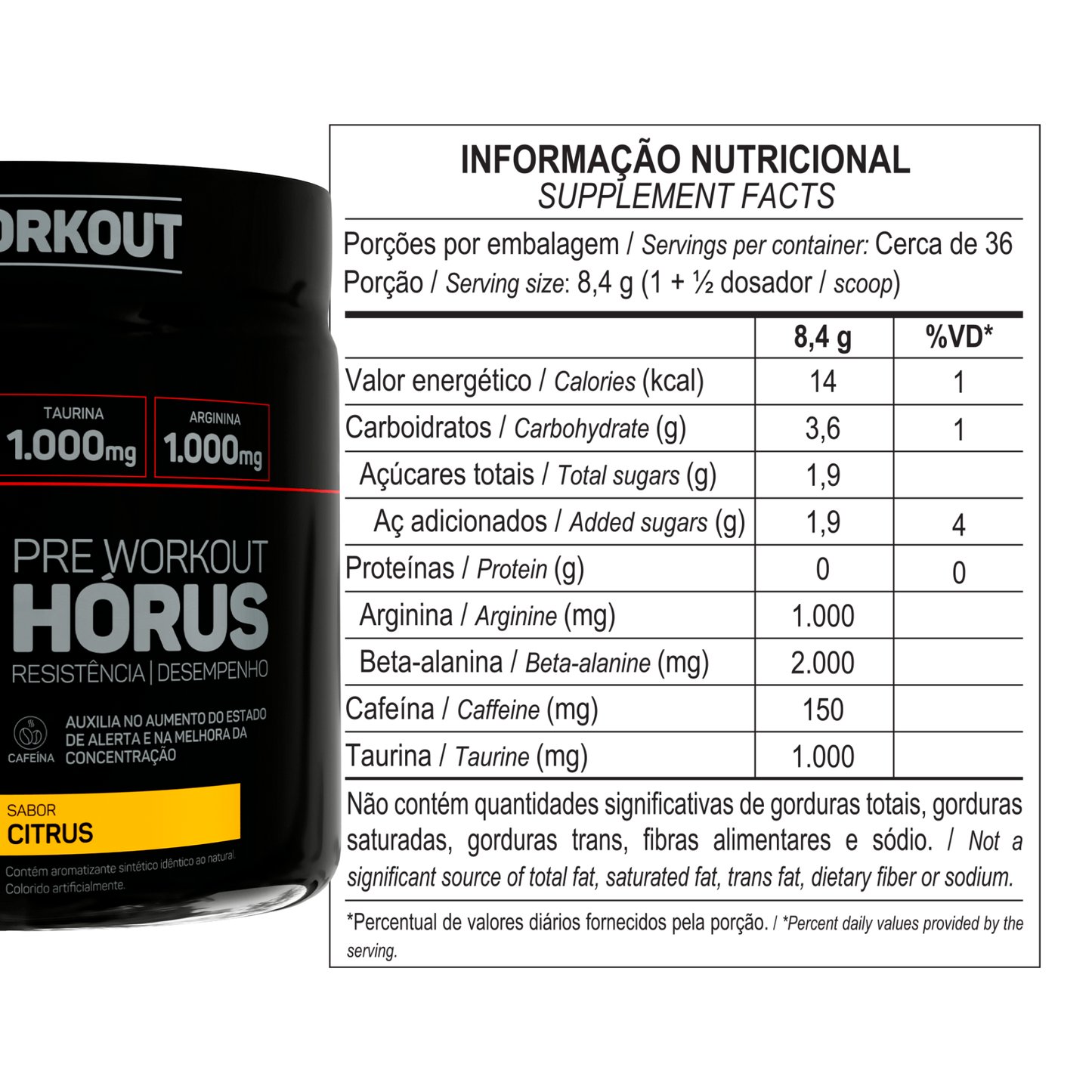Pré treino Max Titanium Hórus 300g