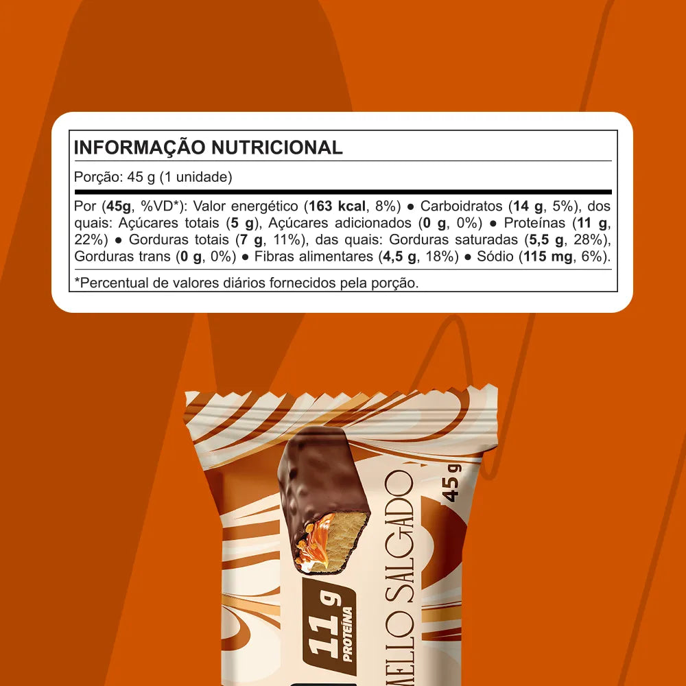 Barra de proteína Nutrata Bacio di Latte Caramelo salgado 40g