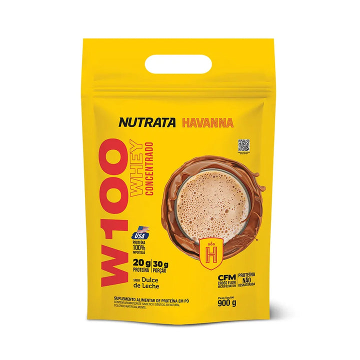 Whey Nutrata W100 Concentrado Havanna 900g Dulce de Leche