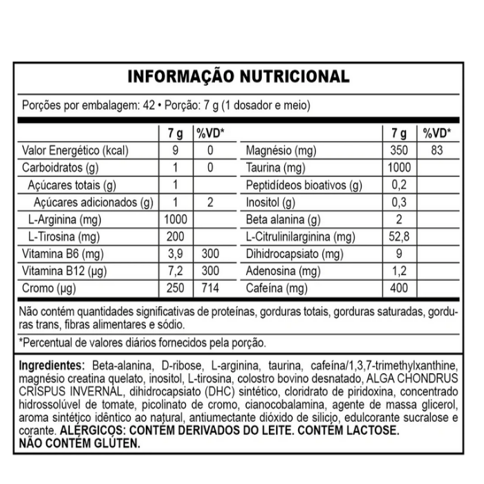 Pré treino Demons Lab Psicho Killer 294g