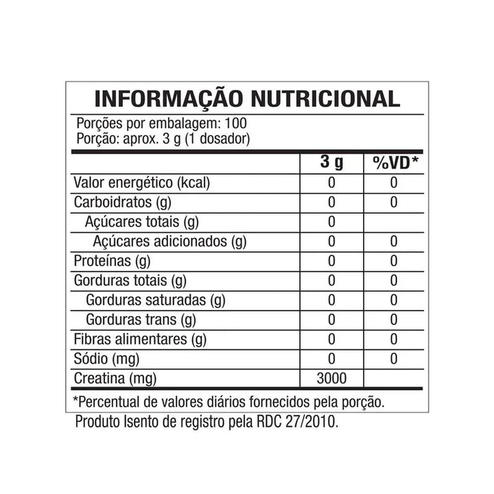 Creatina Black Skull Monohidratada 300g 100% Pura