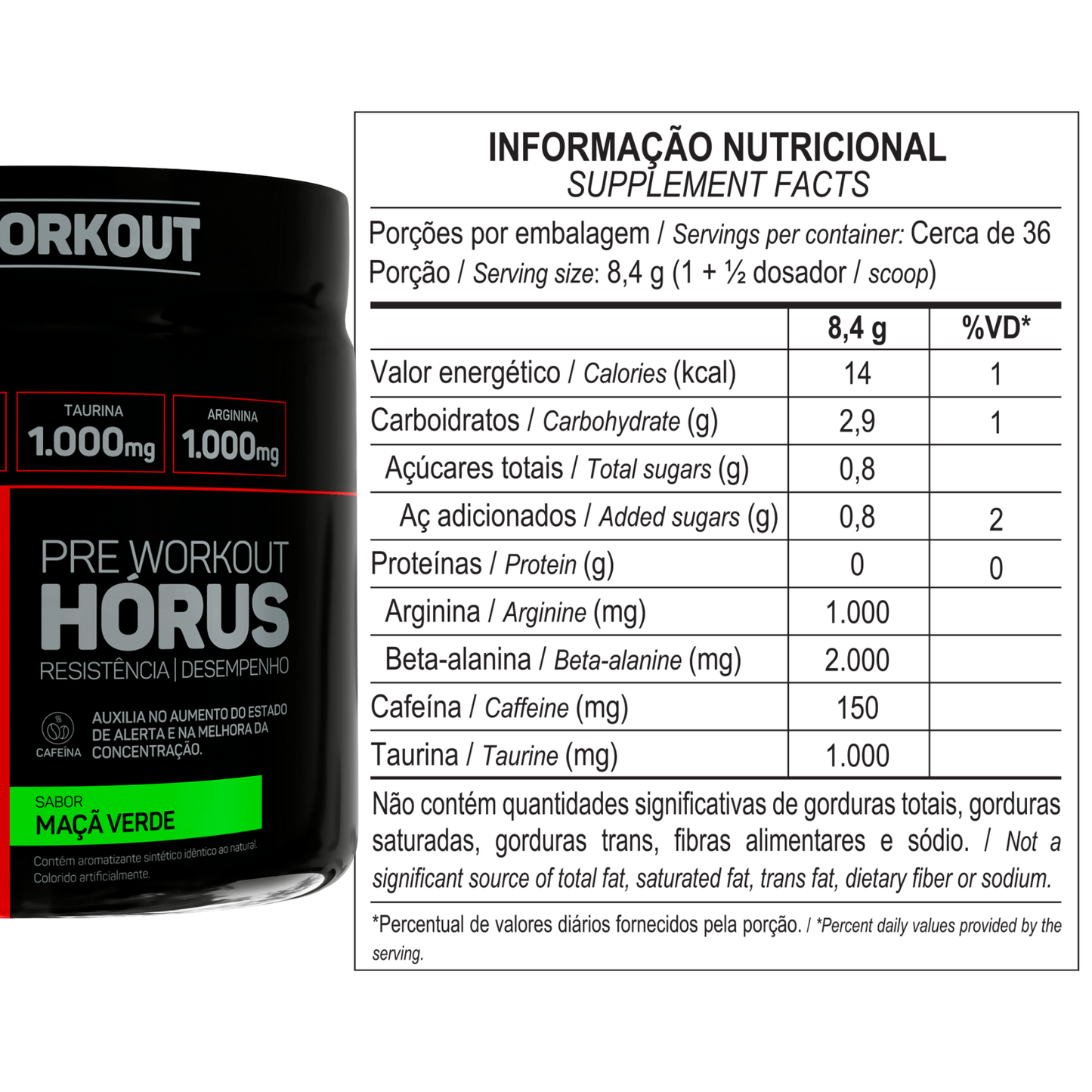Pré treino Max Titanium Hórus 300g